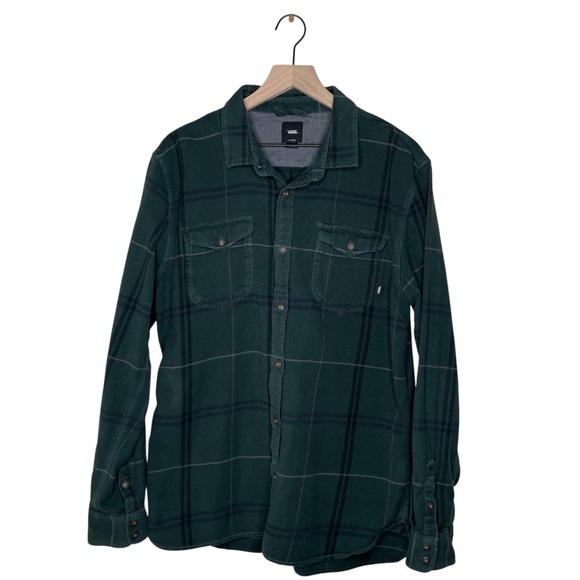 Vans Off the Wall Flannel Long Sleeve Button Down Top - Picture 1 of 6